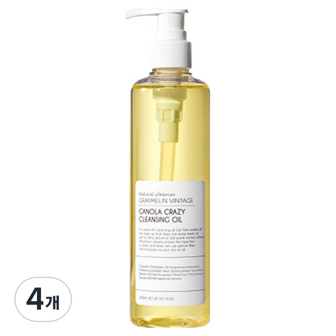 그레이멜린 카놀라 크레이지 클렌징오일, 300ml, 4개