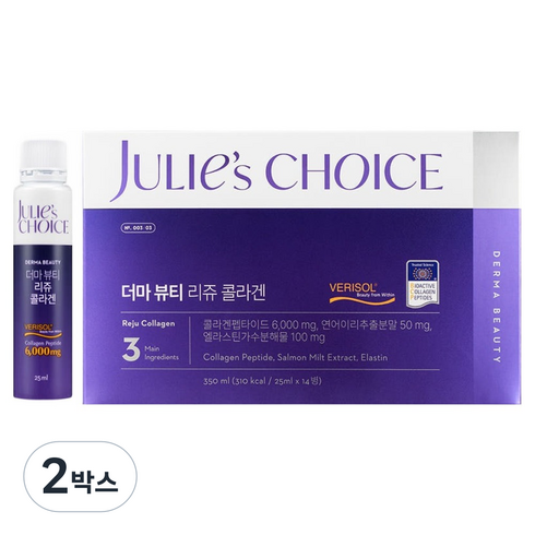 줄리스초이스 더마 뷰티 리쥬 마시는 프리미엄 PDRN 콜라겐, 2박스, 14회분