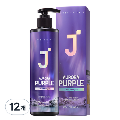 제이숲 컬러제이 오로라 보색 샴푸 퍼플, 380ml, 12개