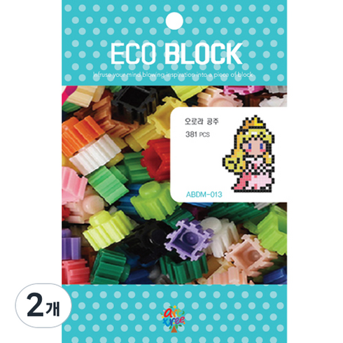 에코블럭 공주시리즈 3종 블럭 DIY세트 10mm, 혼합색상, 2개
