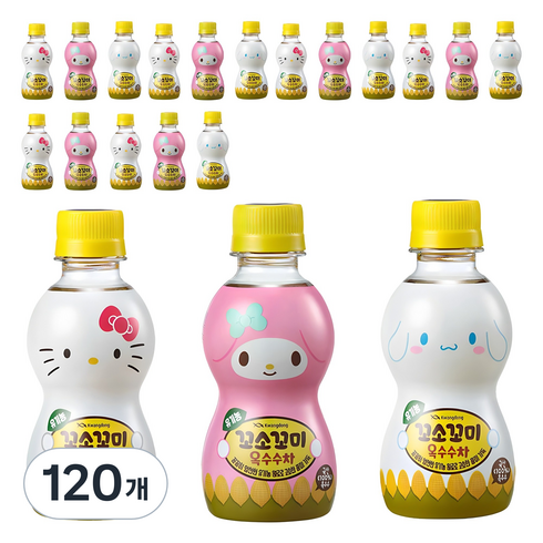 꼬소꼬미 유기농 옥수수차 캐릭터 랜덤발송, 200ml, 120개