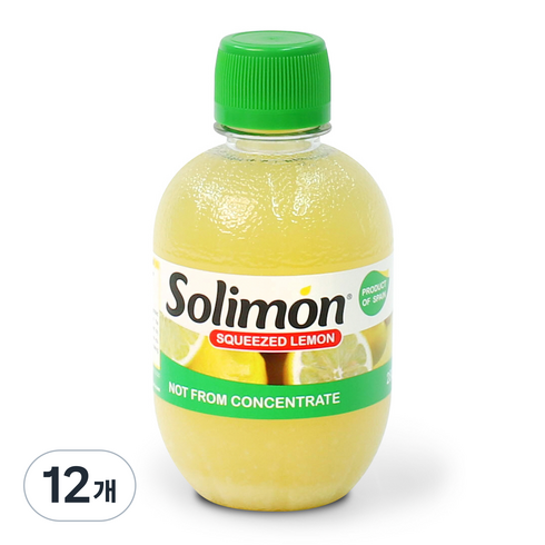 솔리몬 스퀴즈드 레몬즙, 280ml, 12개