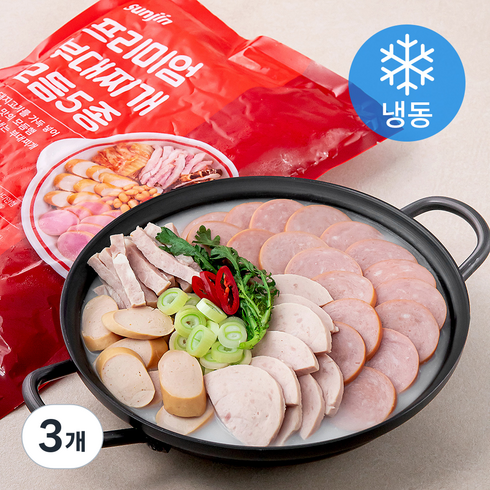 선진 프리미엄 부대찌개 모듬 5종 (냉동), 1kg, 3개