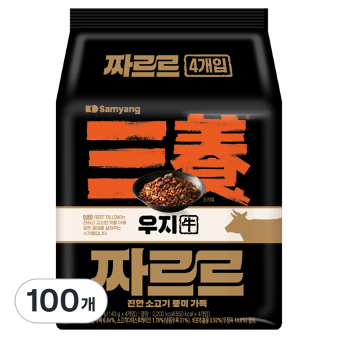 삼양 짜르르 140g, 100개