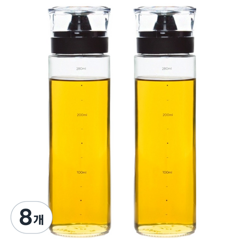 키텐실 시노글라스 오일병 블랙, 300ml, 8개