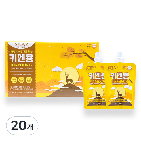 몸엔용 키엔용 유아 건강식품, 20개, 80ml