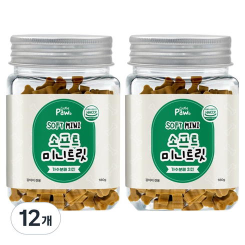 리틀포우 강아지 소프트 미니트릿 영양간식, 가수분해 치킨, 180g, 12개