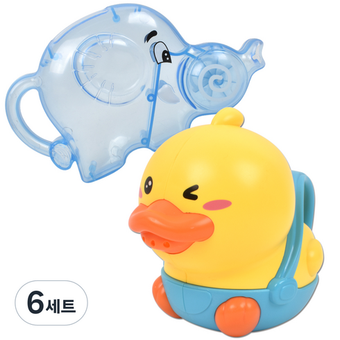 물뿌리개 목욕놀이완구 코끼리 + 오리 세트, 파랑, 6세트