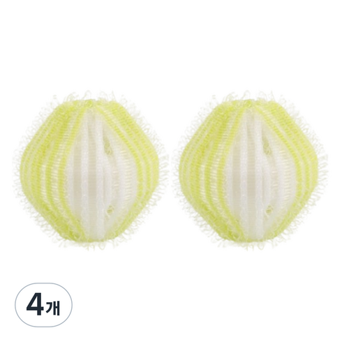 킹스로드 통돌이 드럼 세탁볼, 08 그린화이트 5cm, 4개