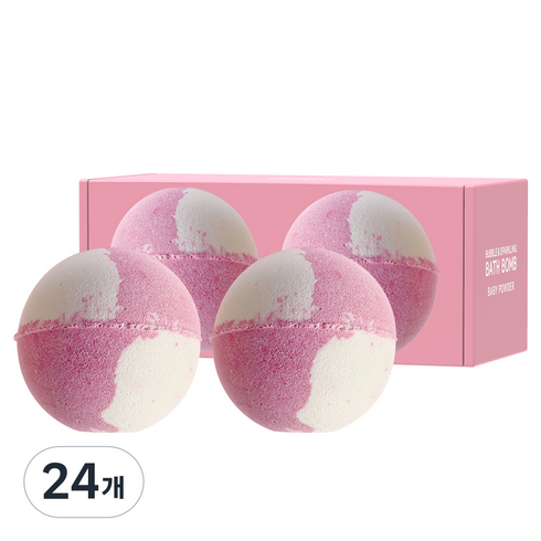쿤달 버블 앤 스파클링 배쓰밤 베이비파우더, 200g, 24개