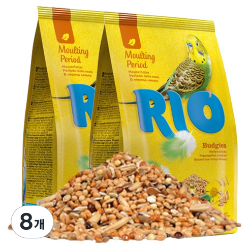 RIO 사랑앵무 잉꼬 새모이 21022, 1kg, 8개
