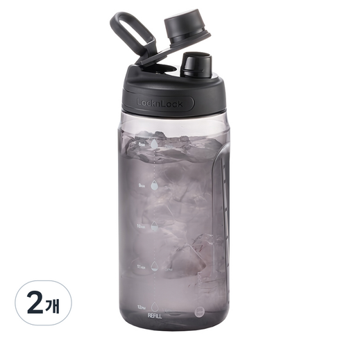 락앤락 액티브 라지 물병, 블랙, 1.5L, 2개