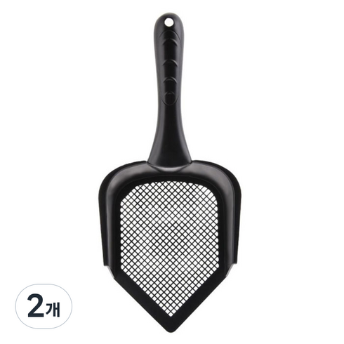 딩동펫 고양이 서브 모래삽, 블랙, 2개