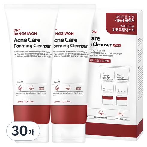 닥터방기원 아크네 케어 포밍 클렌저, 200ml, 30개