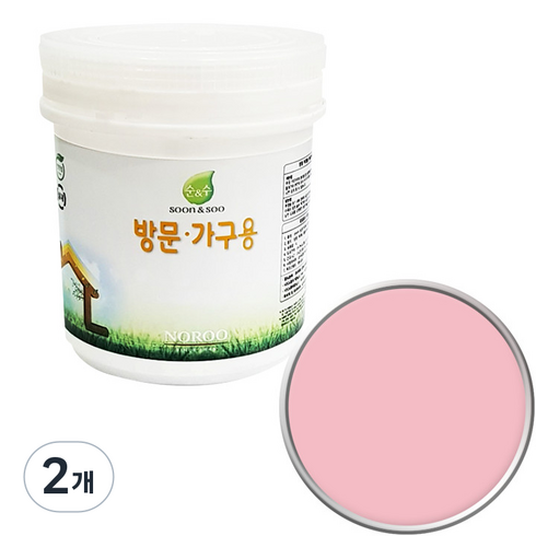 순앤수 방문 가구용 페인트, 로열핑크NR1029, 1L, 2개
