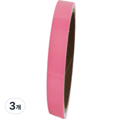 디트리 주차장 안전 반사 테이프, 3개, 핑크