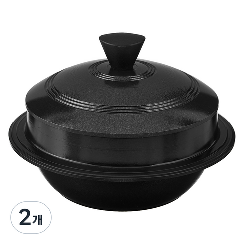 코멧 인덕션 가마솥, 블랙, 2개, 20cm