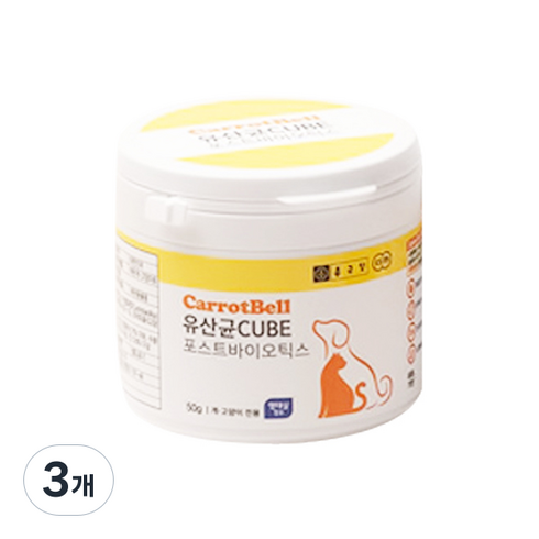 캐롯벨 반려동물 큐브 영양제 명태, 50g, 장건강/유산균, 3개