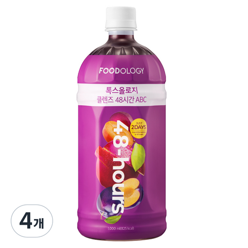 푸드올로지 톡스올로지 클렌즈 48시간 ABC, 1L, 4개