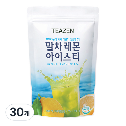 티젠 말차 레몬 아이스티, 500g, 1개입, 30개