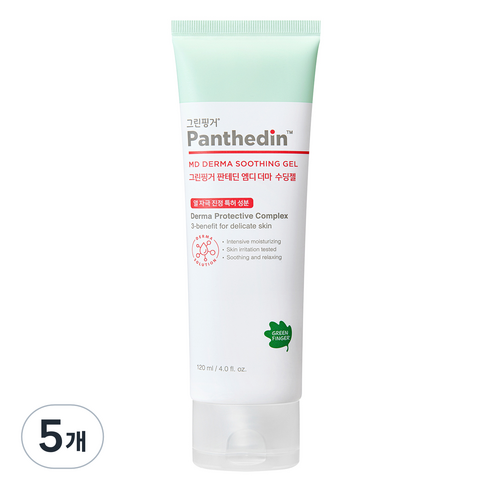 그린핑거 판테딘 엠디 더마 수딩젤, 120ml, 5개