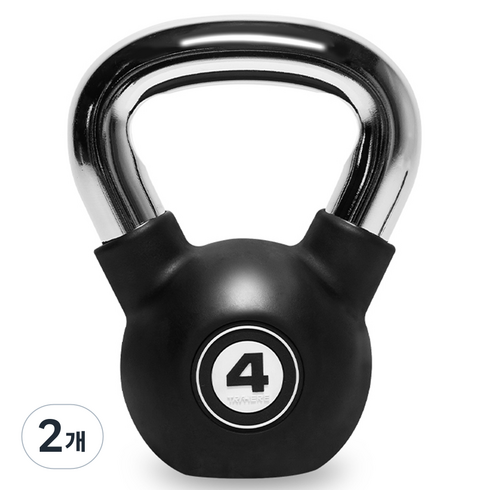 트라히어 아이언 케틀벨, 블랙, 4kg, 2개