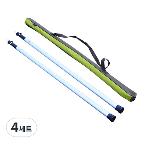 티앤에이캠핑 스마트알루미늄폴대 2p + 전용가방, 4세트