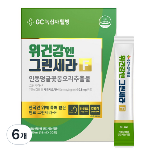 GC녹십자웰빙 위건강엔 그린세라F 30p, 540ml, 6개
