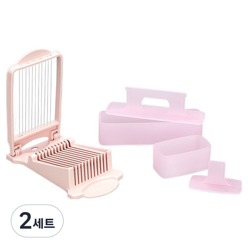 도블레 알럽하우스 스팸김밥 만들기 슬라이서 + 소틀 + 대틀 세트, 핑크, 2세트