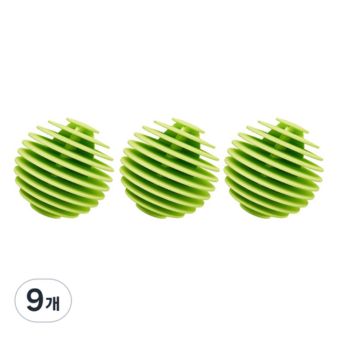 킹스로드 깔끔한 세척 세탁볼 라지, 그린, 9개