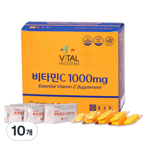 바이탈프로그램 비타민C 1000mg, 200정, 10개