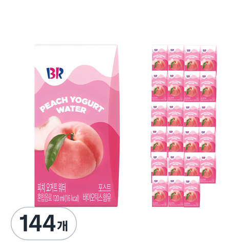 배스킨라빈스 피치 요거트 워터, 120ml, 144개