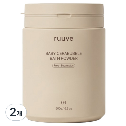 러베 세라버블 자연유래 유아 바디 입욕제 프레시 유칼립투스, 500g, 2개