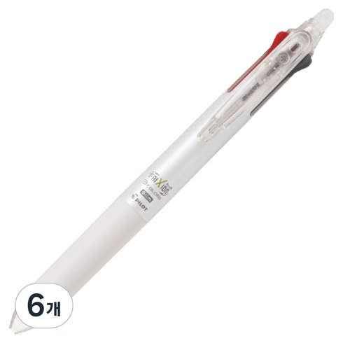 파이롯트 프릭션 볼 3 슬림 볼펜 0.5mm, 펄화이트, 6개