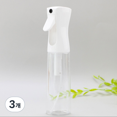 프랑디르 초미세 안개분사 미용실 분무기 200ml, 3개, 투명