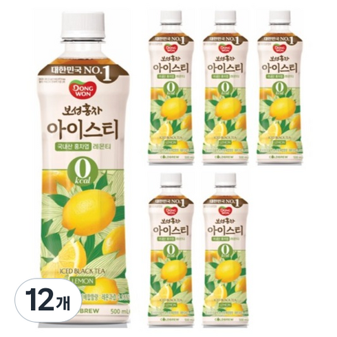 동원보성홍차 아이스티 레몬, 500ml, 12개
