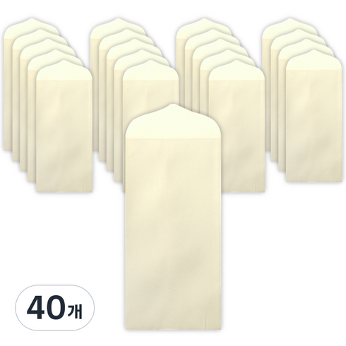 투영디자인 클래식 컬러 세로형 돈봉투, 크림, 40개