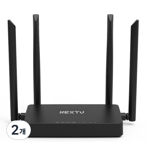 넥스트유 듀얼밴드 1200Mbps 유무선 공유기, NEXT-5004N, 2개