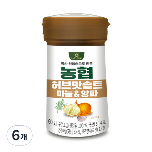 농협 허브맛솔트 마늘&양파, 6개, 60g
