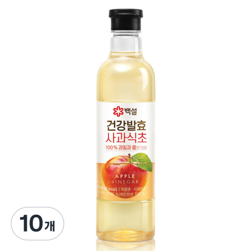 백설 건강발효 사과식초, 800ml, 10개