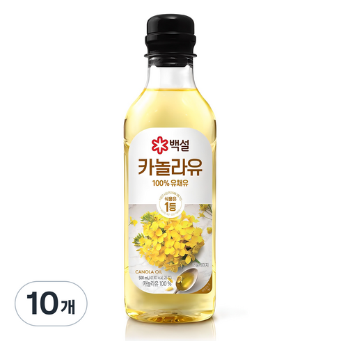 백설 카놀라유, 500ml, 10개