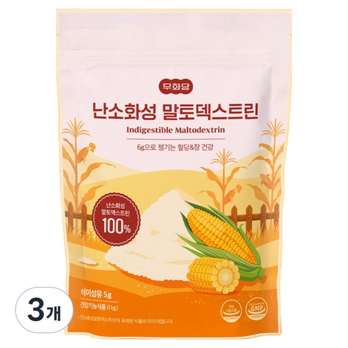 무화당 난소화성 말토덱스트린 100%, 1kg, 3개