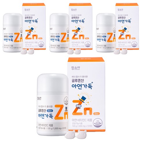 함소아 글루콘산 아연가득, 120정, 4개