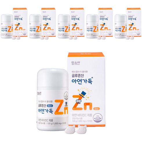 함소아 글루콘산 아연가득, 120정, 6개