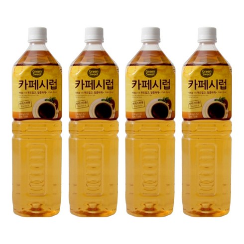 그린스위트 카페시럽, 1.5L, 4개