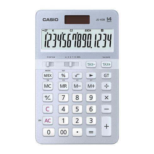 카시오 일반 계산기 JS-40B, 블루, 1개