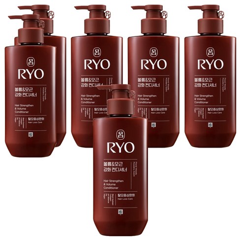 려 흑운 볼륨&모근강화 컨디셔너 탈모증상완화 우디머스크향, 480ml, 6개