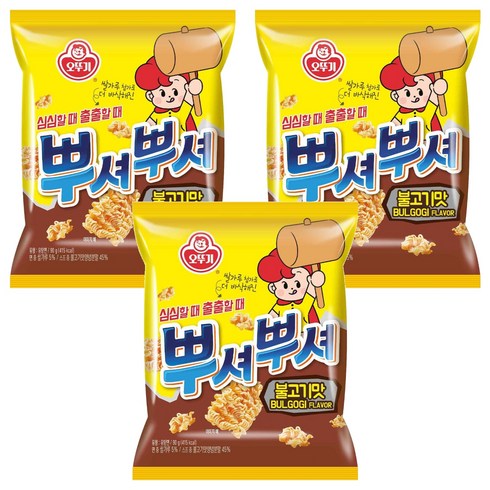 오뚜기 뿌셔뿌셔 불고기맛, 90g, 3개