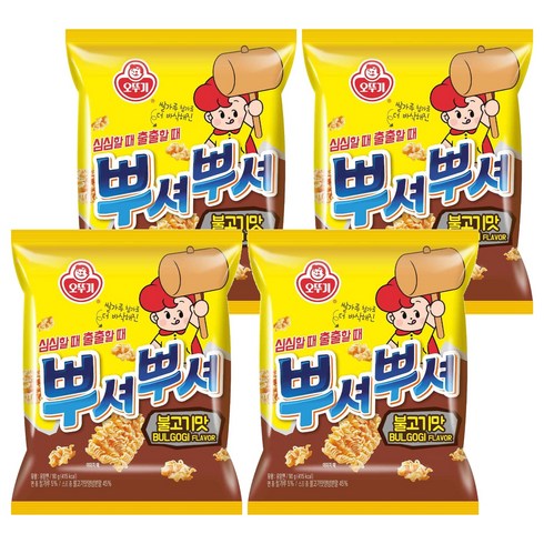오뚜기 뿌셔뿌셔 불고기맛, 90g, 4개