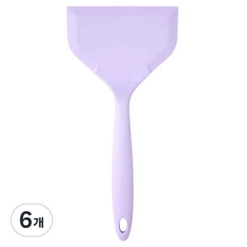 이지실리 실리콘 계란말이 뒤집개, 퍼플, 6개